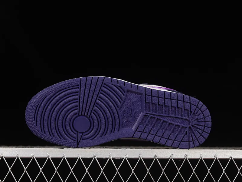 All categories Air Jordan Jordan series basketball shoes Air Jordan 1 Low Z version Air Jordan 1 Low AJ1 Joe 1 white and purple cultural low-top casual sneakers DC0774-502